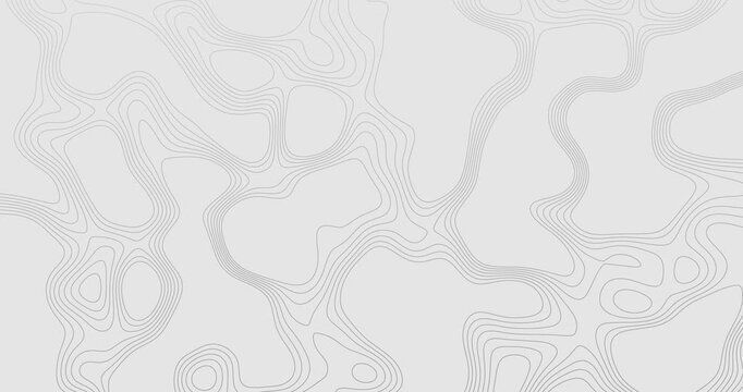 Abstract white topographic contour line background pattern