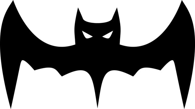 Spooky black bat