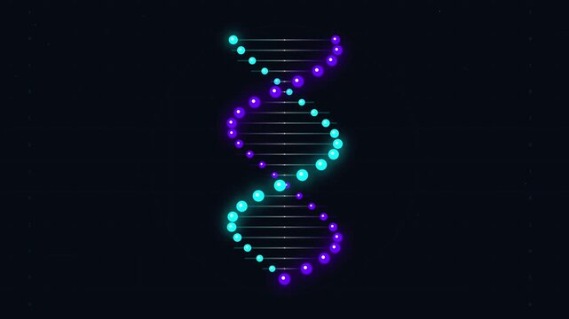 Animated DNA Helix Medical Science Motion Graphic