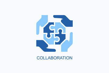 Fototapeta premium Collaboration Icon Or Logo Isolated Vector Illustration