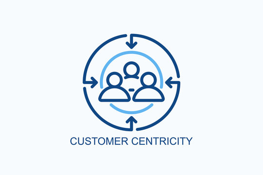 Customer Centricity Icon Or Logo Isolated Vector Illustration