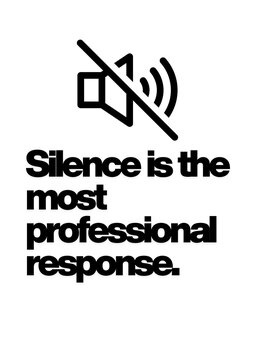 MEME PHRASES: Silence is the most professional response.