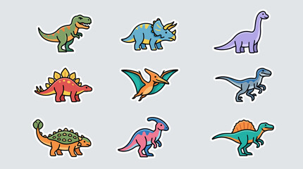 Collection of diverse cartoon dinosaurs © Soraa