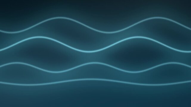 Teal Gradient Waves Loop Background 4K｜ティールグラデーションウェーブのループ動画背景 4K