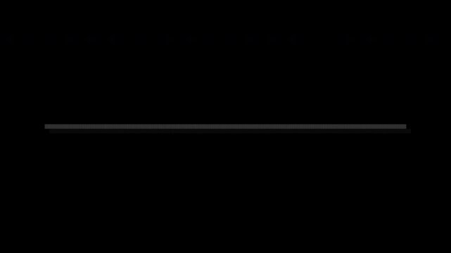 Minimalist black and white animation of a thin horizontal line appearing on a dark background.