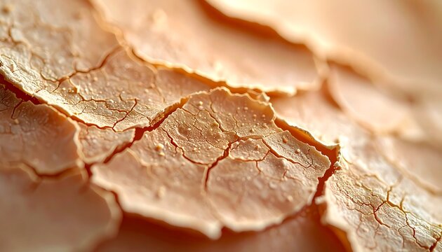 Close-up of Cracked and Flaky Skin Texture.