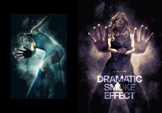 Vertical Dramatic Smoke Effect For Poster And Print Design