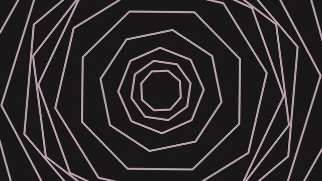 Abstract background with concentric geometric shapes forming a hypnotic tunnel effect.
