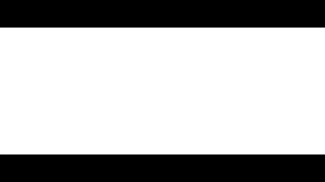 cinematic letterbox bars transition overlay effect on white background for easy luma matte compositing and widescreen film look
