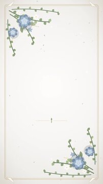 Elegant Floral Wedding Invitation Background with Copy Space at center