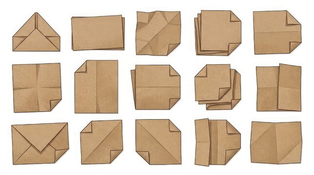 cardboard boxes on white background
