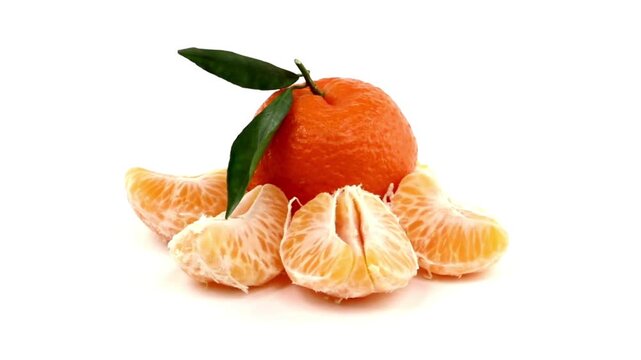 Fresh mandarin oranges, peeled segments, vibrant citrus fruits, healthy snack