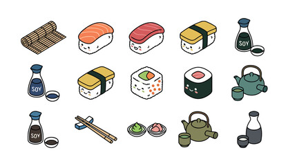 Sushi and Japanese food items. © Kenn