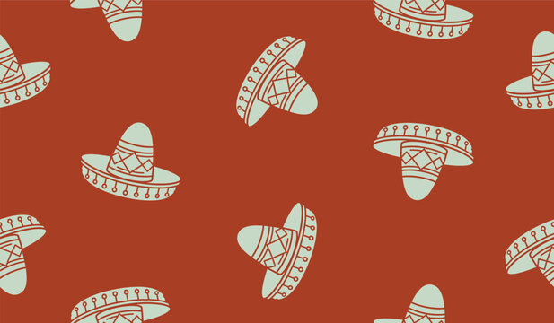 Sombrero pattern background vector design
