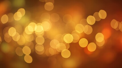 Fototapeta premium Colorful glowing bokeh lights in warm orange and yellow tones