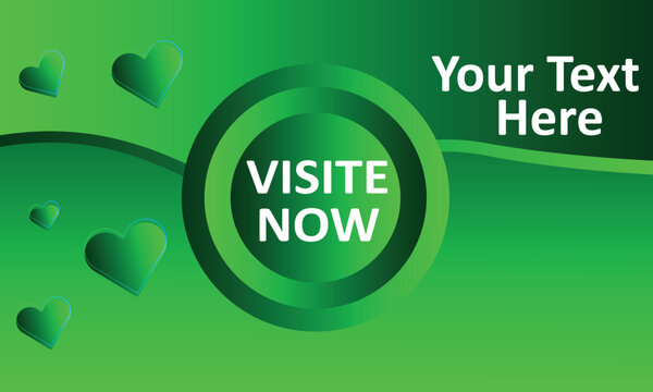Abstract gren promotional banner with a call to action and text space