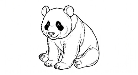 panda line art © PIxelfly