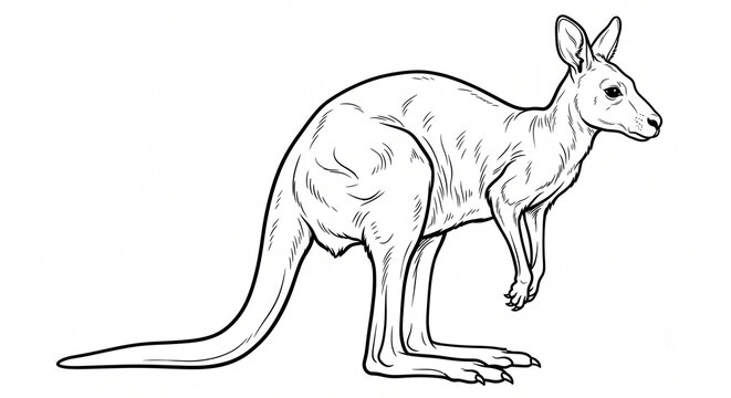 kangaroo line art