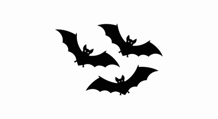 Fototapeta premium Silhouettes of Flying Bats in Dark Sky for Halloween or Nighttime Theme.