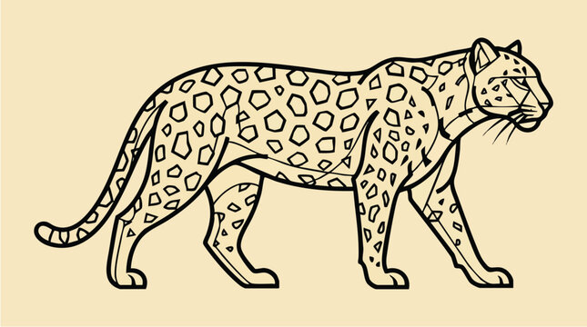 Geometric leopard pattern on abstract background