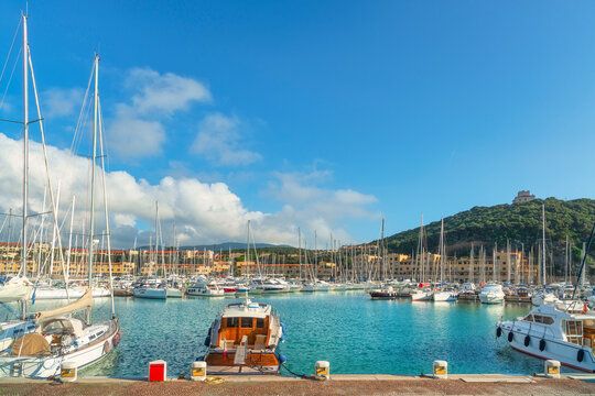 Boats and Yachts Moored in Punta Ala Marina, Tuscany