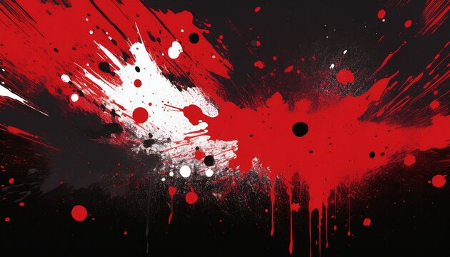 black and red paint splatter dark grunge texture background