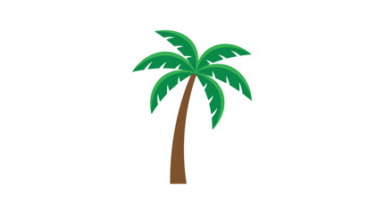 Obraz premium Stylized Palm Tree Illustration on White Background