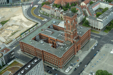 Aerial view of Rotes Rathaus from Berliner Fernsehturm © Joseph Creamer