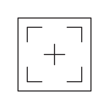Camera viewfinder focus frame line icon