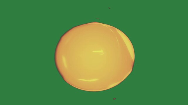 An image of face on it drawn drawing woman ' s the sun yellow egg object isolated on green screen background