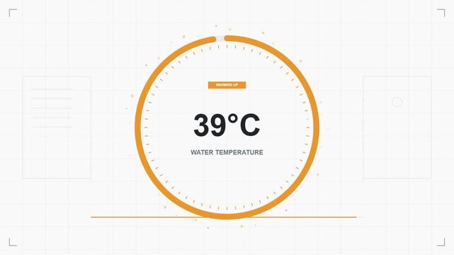 A digital temperature display shows 39 degrees Celsius on a circular screen.