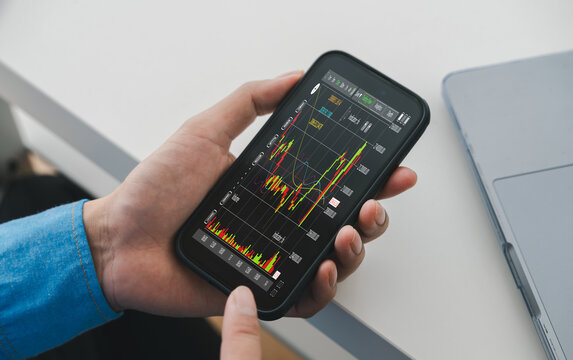 Business people with stock market chart financial trading, online investment, stock exchange analysis, market trends, real-time trading data, forex and crypto trading economic forecasting tool
