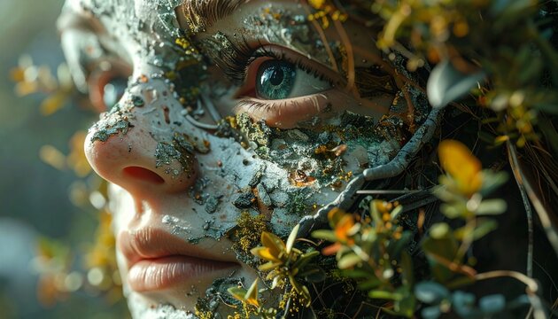 Enigmatic Forest Spirit - A Close-Up of Natures Mystical Guardian.