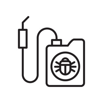 Backpack sprayer for agriculture line icon