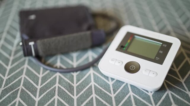 Digital blood pressure monitor for home health checkup.