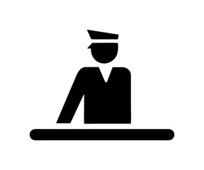 TF 031: Quarantine sign. Transportation facilities  illustration on transparent background. 
