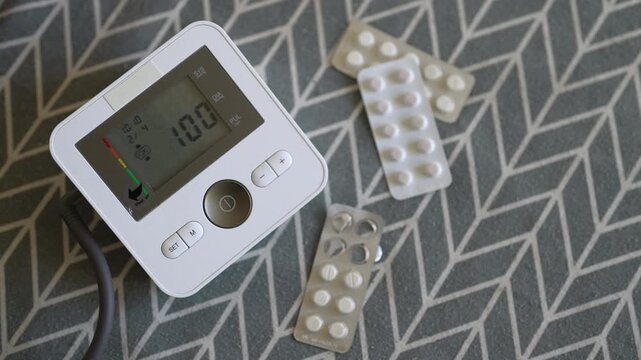Digital blood pressure monitor for home health checkup.