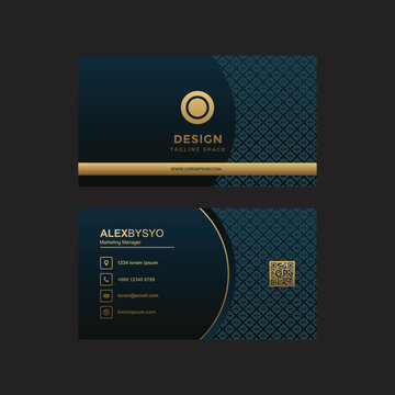 Business card template with simple modern design 