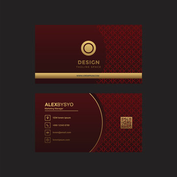 Business card template with simple modern design 