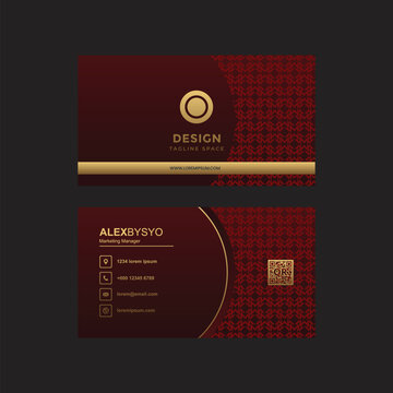 Business card template with simple modern design 