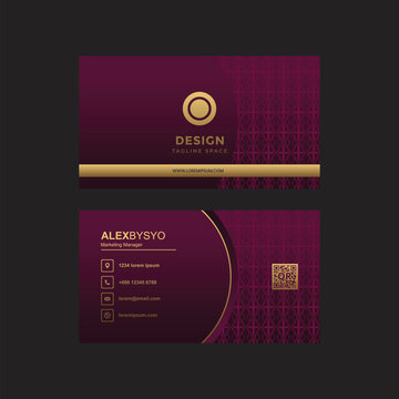 Business card template with simple modern design 