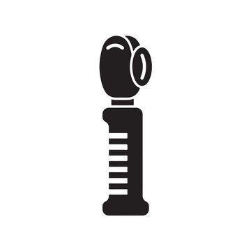 Speed light flash photography accessory vector icon, isolated on white background, camera gear.