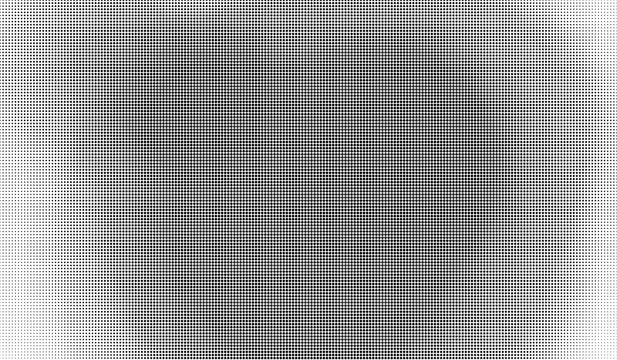 Abstract geometric halftone dot pattern with gradient fade in monochrome design