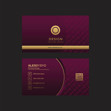 Business card template with simple modern design 