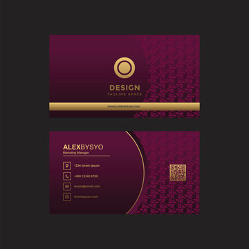 Business card template with simple modern design 