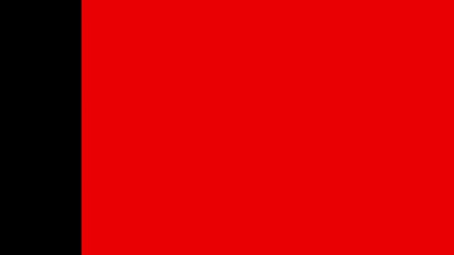 Rectangle shape featuring a bold red segment on the right side and a stark black border on the left side, creating a striking visual contrast that is ideal for modern minimalist graphic design.