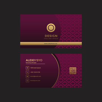 Business card template with simple modern design 