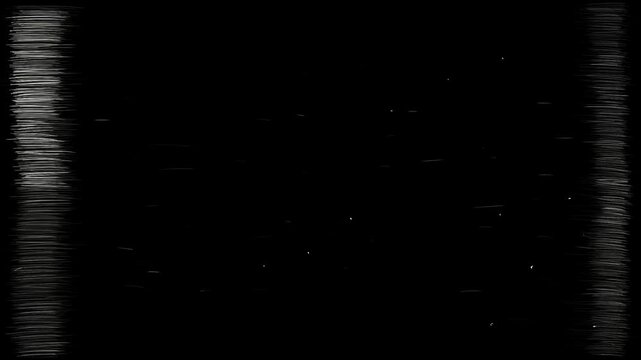 Hand-drawing worn image corners on a black background. Artistic aging effect for video in Full HD.