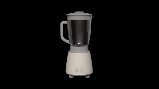3D render blender isolated on black background
