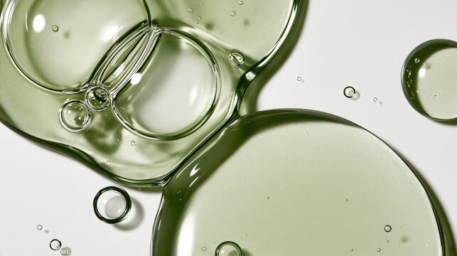 macro cosmetic serum gel texture swatch on clean neutral background